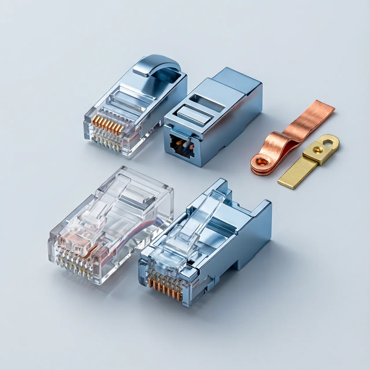 RJ45-Stecker & Erdungszubehör