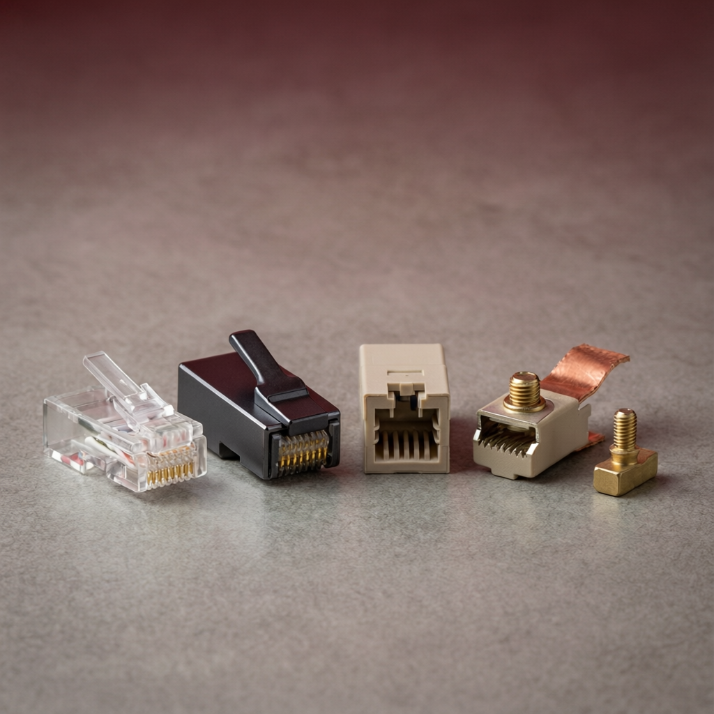 RJ45-Stecker & Erdungszubehör