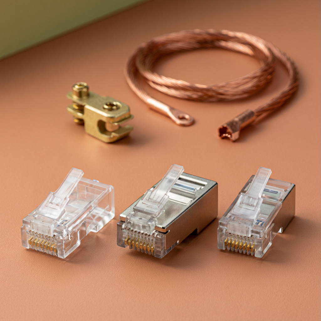 RJ45-Stecker & Erdungszubehör