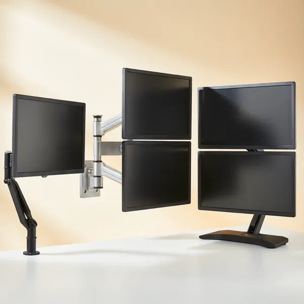 Monitor-Halterungen für IT-Arbeitsplätze