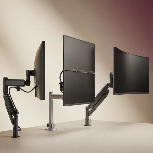 Monitor-Halterungen für IT-Arbeitsplätze