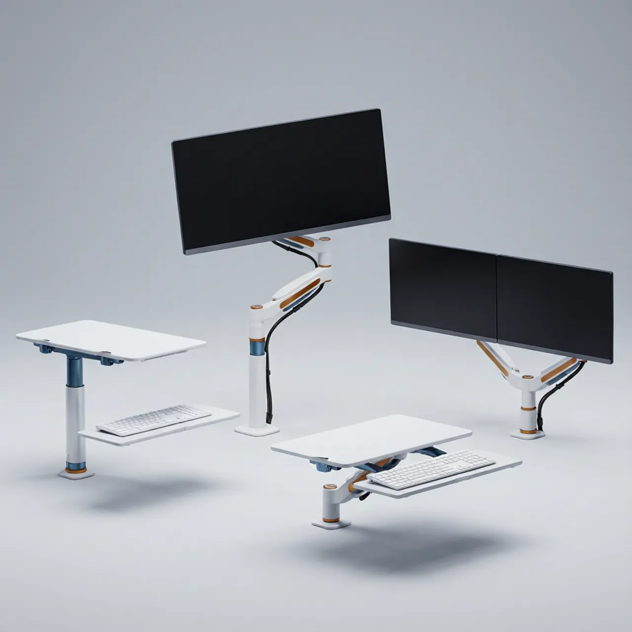 Ergonomische Arbeitsplatz-Halterungen