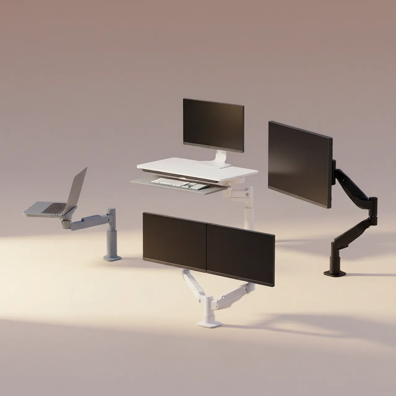 Ergonomische Arbeitsplatz-Halterungen
