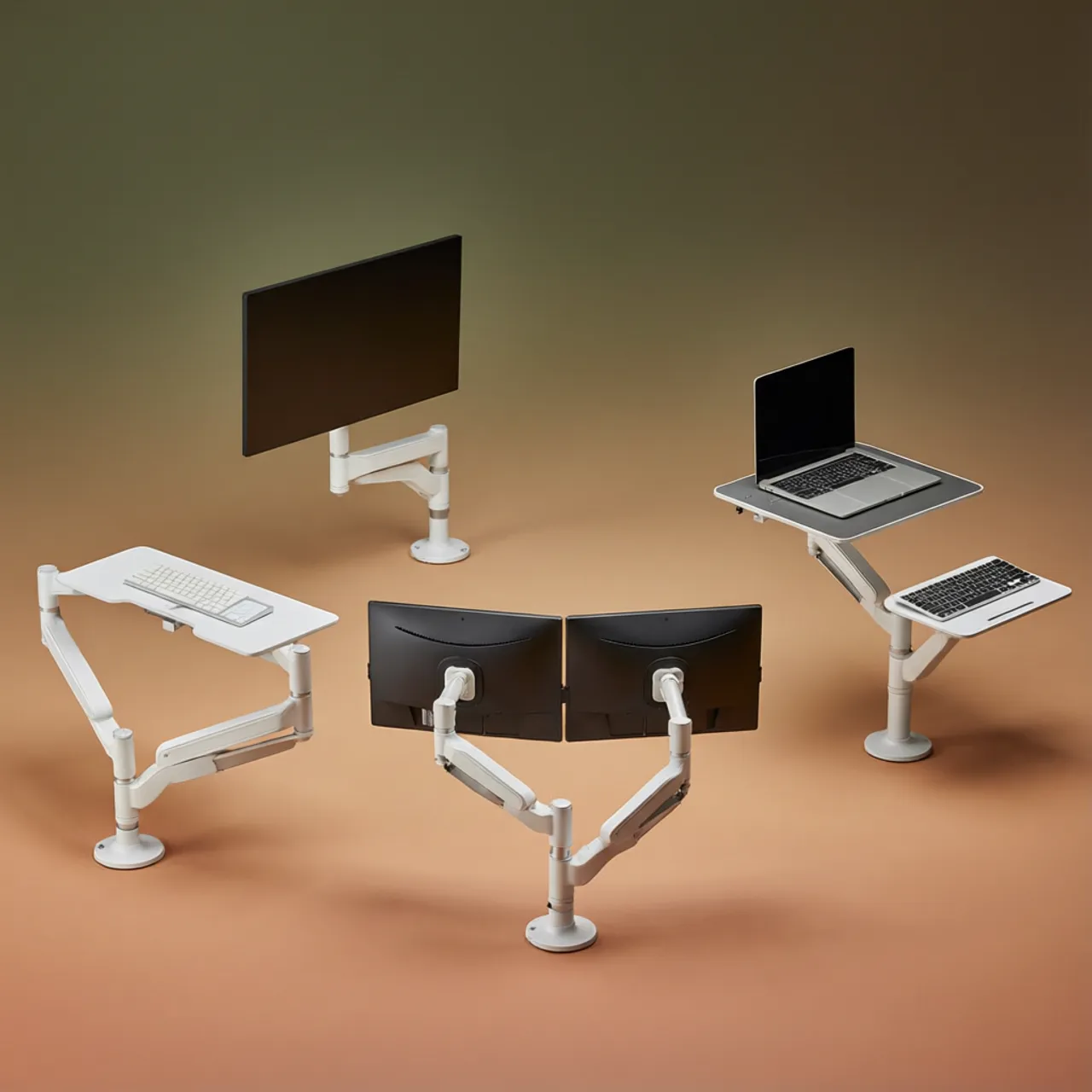 Ergonomische Arbeitsplatz-Halterungen