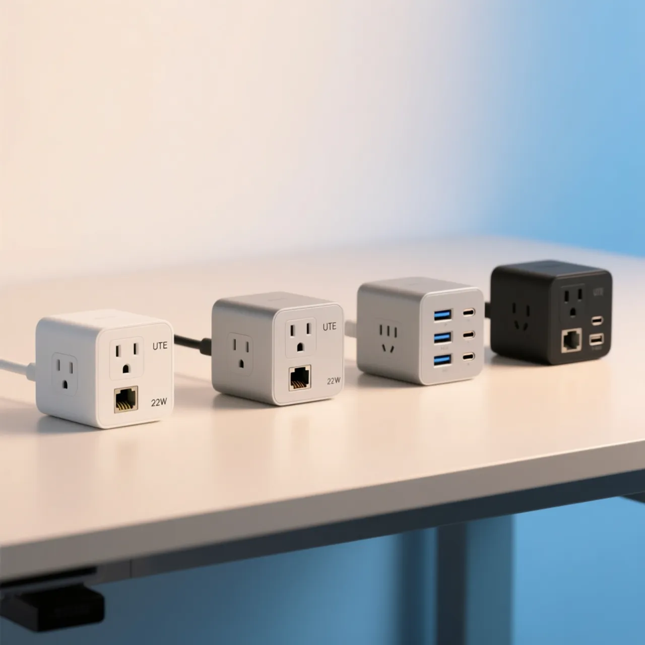 Steckdoseneinheiten mit Daten- & USB-Anschlüssen