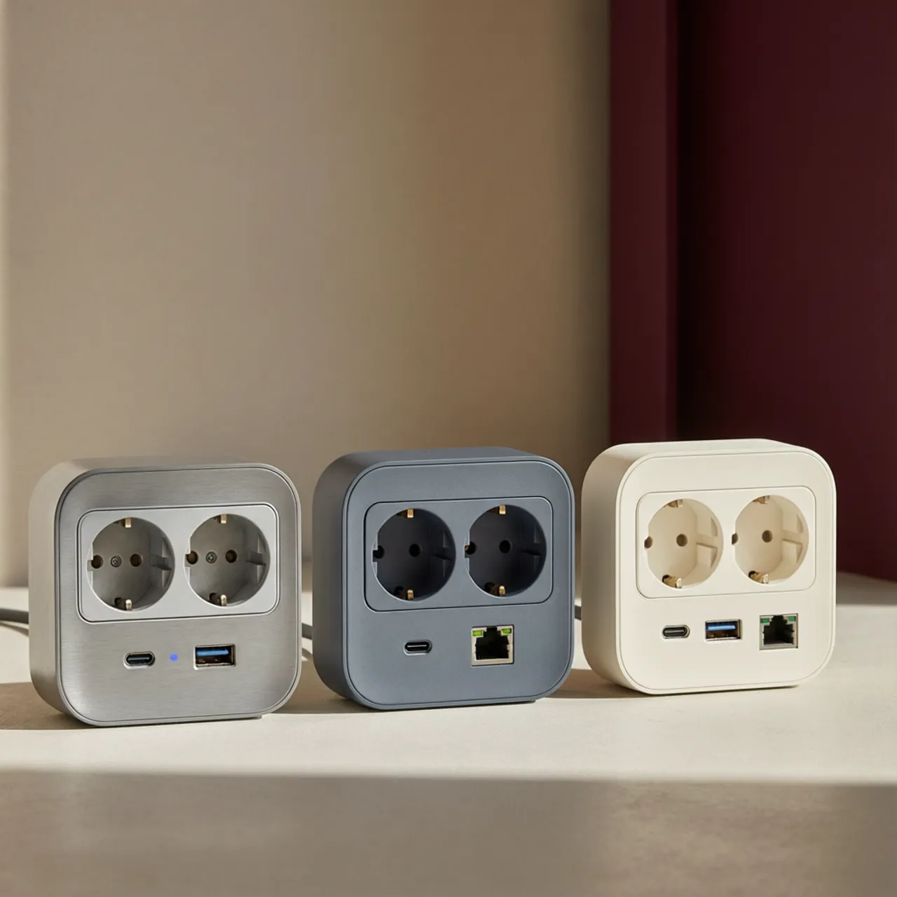 Steckdoseneinheiten mit Daten- & USB-Anschlüssen