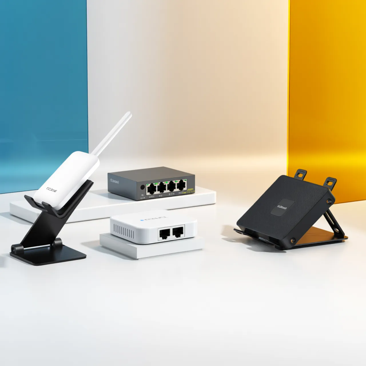 Tisch- & Regalhalterungen für Netzwerkgeräte