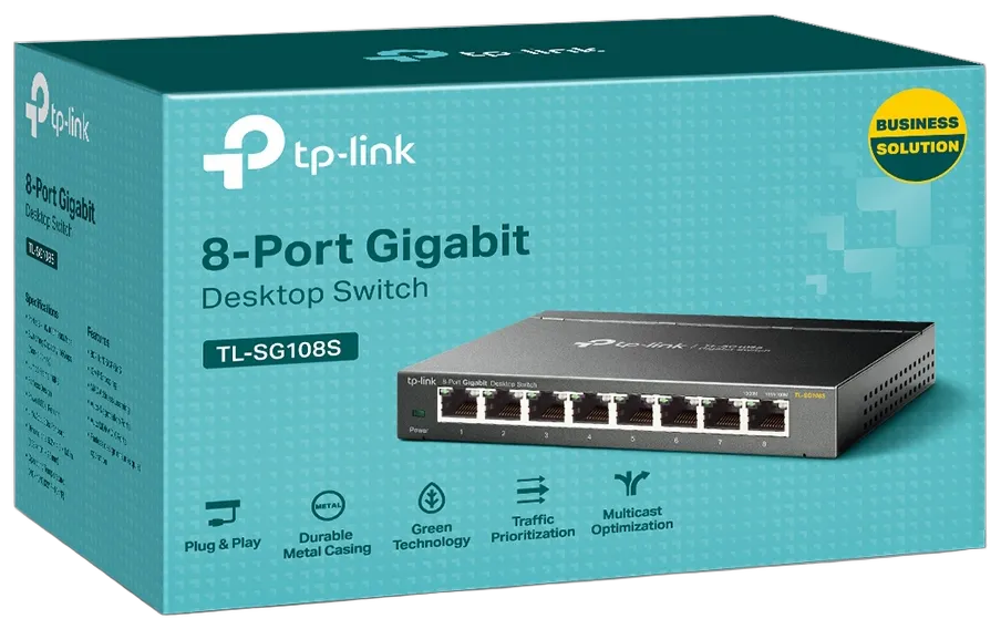 TP-Link TL-SG108S 8-Port Gigabit Desktop Switch TP-Link TL-SG108S 8-Port Gigabit Desktop Switch