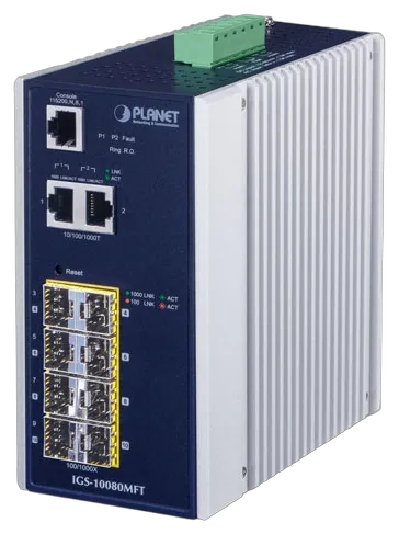 PLANET 4+2 100FX Port Single mode Industrial Ethernet