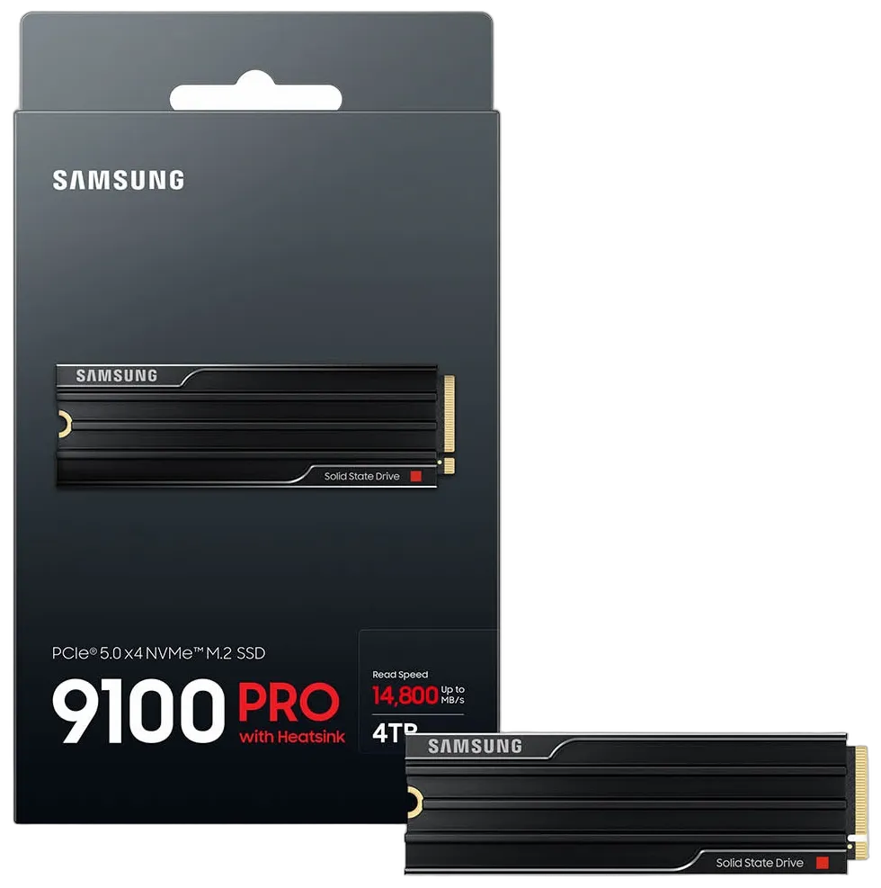 SSD 4TB Samsung M.2 PCI-E NVMe Gen5 9100 PRO HS retail SSD 4TB Samsung M.2 PCI-E NVMe Gen5 9100 PRO HS retail