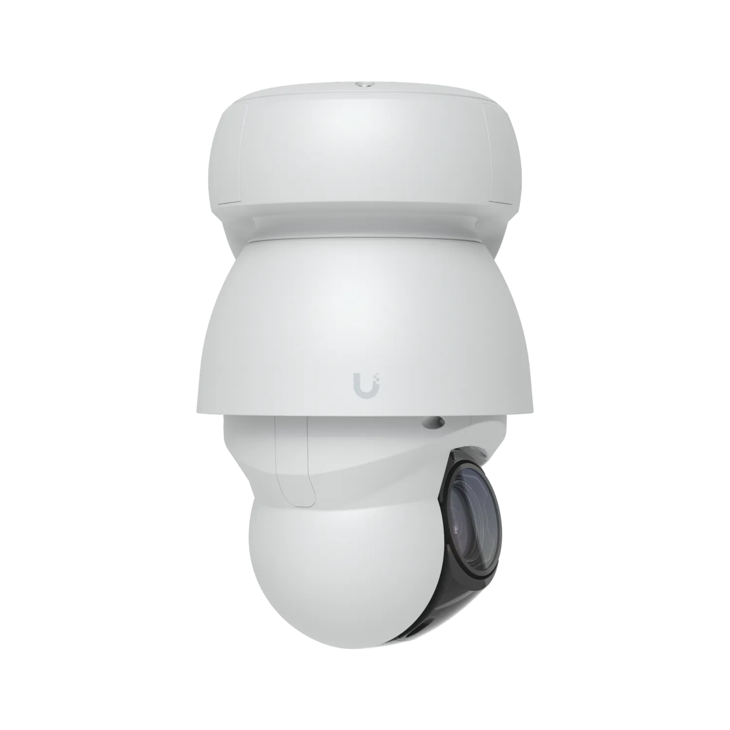 Ubiquiti Video Kamera AI PTZ Industrial schwarz mit weißem Kuppelobjektiv und gestuftem Montagesockel für industrielle Ubiquiti Video Kamera AI PTZ Industrial schwarz mit weißem Kuppelobjektiv und gestuftem Montagesockel für industrielle