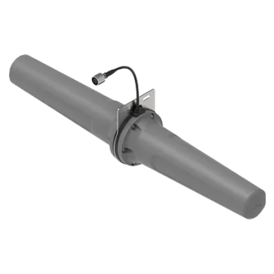 Poynting Mining Tunnel Roof Bolt Mount Bracket A-BRKT-047-V2-01 mit grauer Antenne in Metallhalterung und schwarzem Kabel Poynting Mining Tunnel Roof Bolt Mount Bracket A-BRKT-047-V2-01 mit grauer Antenne in Metallhalterung und schwarzem Kabel