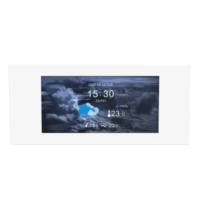 Thermaltake CTE E600 MX Midi-Tower in Schneeweiß mit digitalem Display für Wetter und Uhrzeit in Taipei bei 23°C und 100% Thermaltake CTE E600 MX Midi-Tower in Schneeweiß mit digitalem Display für Wetter und Uhrzeit in Taipei bei 23°C und 100%