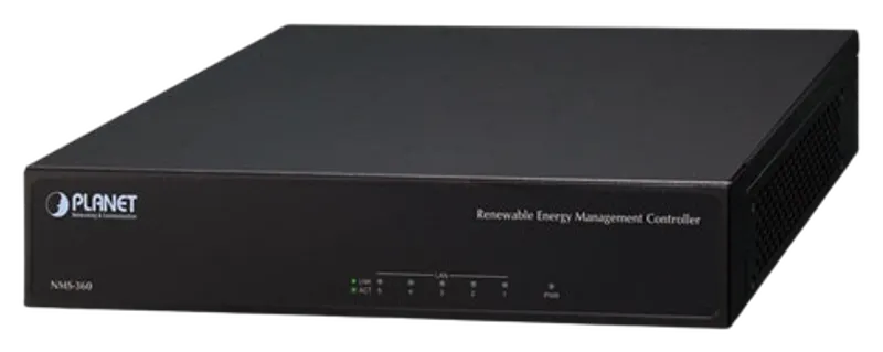 Planet NMS-360 Renewable Energy Management Controller- 512 nodes (Manage 512 BSP-360s, 5 10/100/1000T LAN Ports, MQTT/SNMP/ONVIF/SmartDiscovery, Traffic&Power h