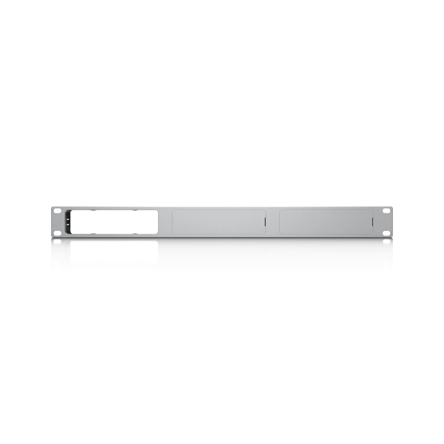 Ubiquiti AI Key Rack Mount UACC-AI-Key-RM silberne horizontale Rack-Montageschiene mit Befestigungslöchern an beiden Enden