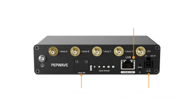 5G адаптер ADP-5GZ-T-PRM с четырьмя антенными портами, слотами SIM и LAN-разъёмом для подключения к сети и питания. 5G адаптер ADP-5GZ-T-PRM с четырьмя антенными портами, слотами SIM и LAN-разъёмом для подключения к сети и питания.