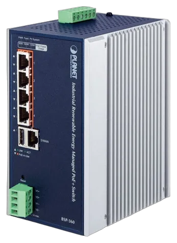 PLANET 4+2 100FX Port Single mode Industrial Ethernet