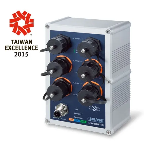 PLANET Industrial IP67 Rated 6-Port 10/100/1000T M12 Managed PLANET Industrial IP67 Rated 6-Port 10/100/1000T M12 Managed