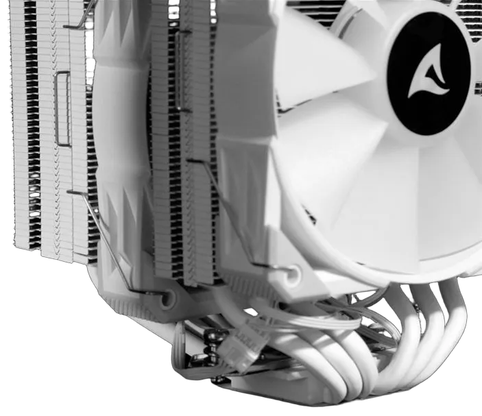 Sharkoon CPU Kühler A60 120mm weiss RGB 1200/1700/1851/AM4/5 Sharkoon CPU Kühler A60 120mm weiss RGB 1200/1700/1851/AM4/5