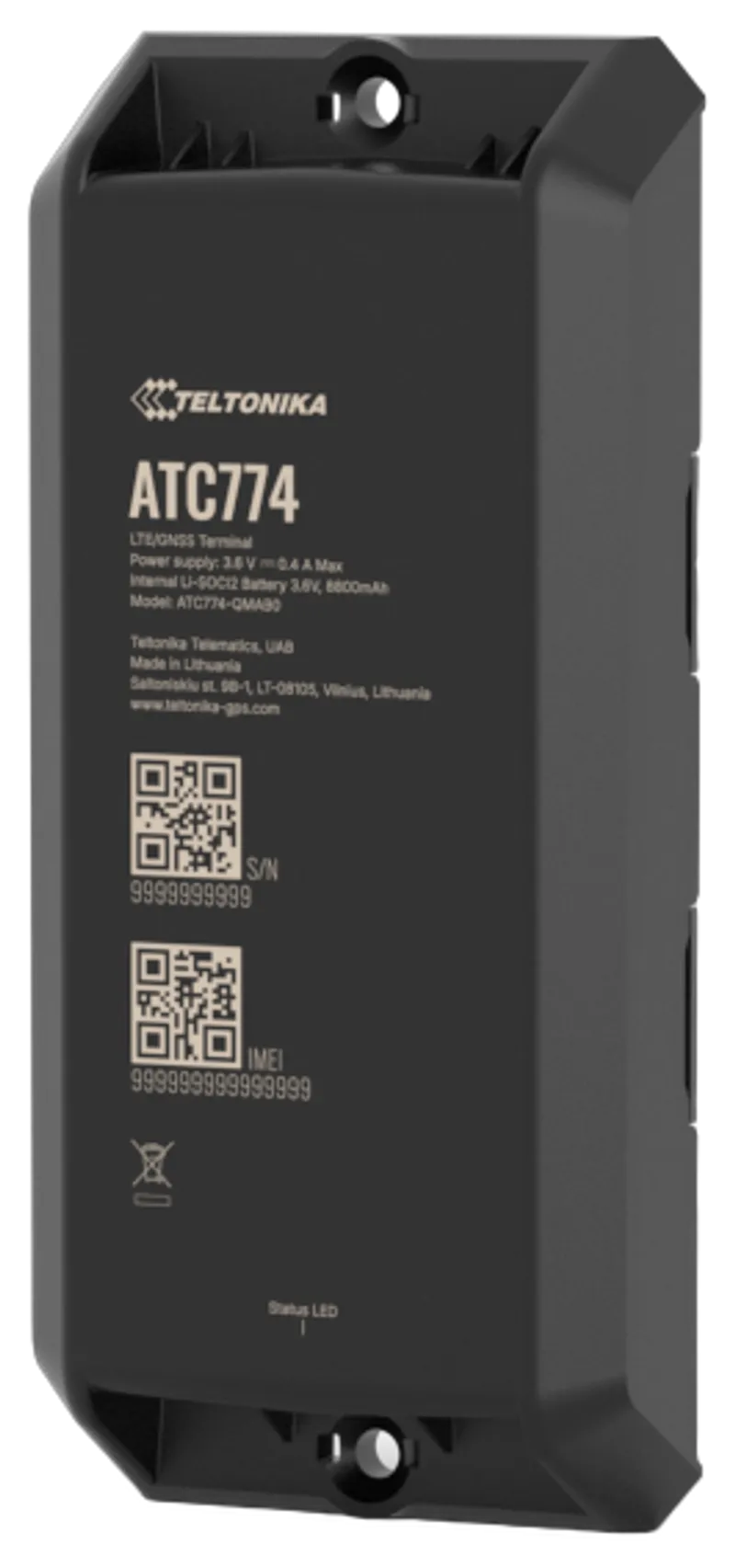 TELTONIKA TELEMATICS ATC774 4G LTE Cat 1 8800 mAh Battery-powered Long-term Deployment Asset Tracker