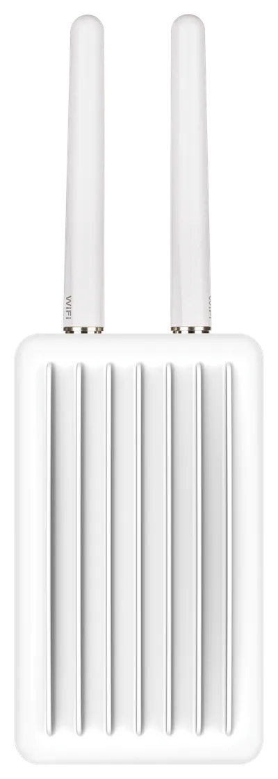 D-Link DIS-3650AP Industrieller Outdoor-AC1200-Access-Point mit rechteckigem Gehäuse, Kühlrippen und zwei omnidirektionalen