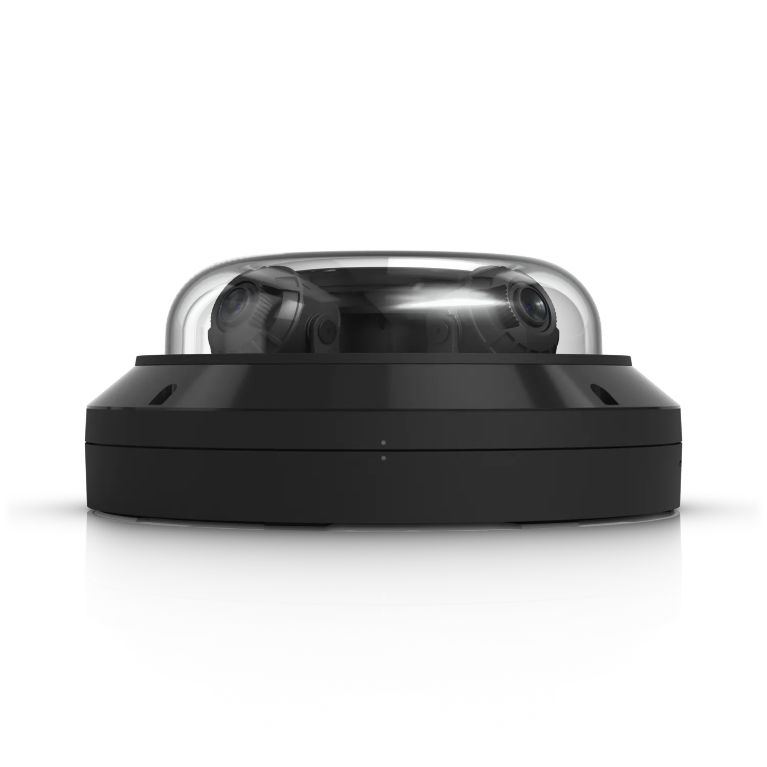 Weiße Ubiquiti UniFi Video Camera AI Multi Sensor 4 für Außen mit 4K, IR, IP66 und PoE++ im Montagezustand auf schwarzem Weiße Ubiquiti UniFi Video Camera AI Multi Sensor 4 für Außen mit 4K, IR, IP66 und PoE++ im Montagezustand auf schwarzem