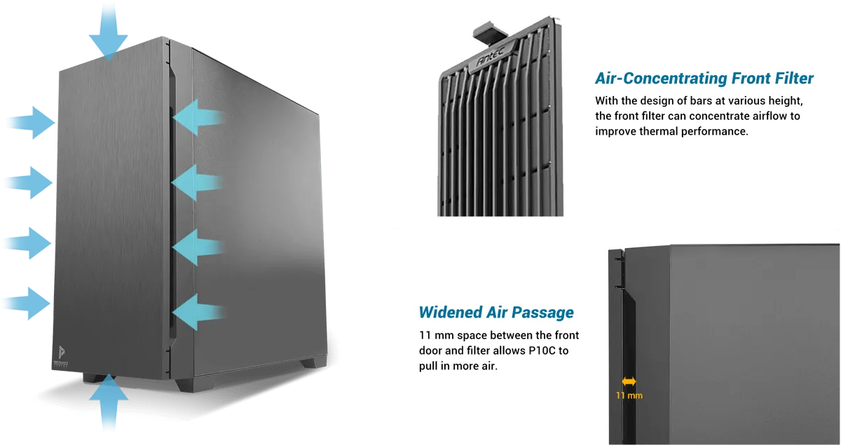 Antec Geh Mid P10C (damped) ATX/M-ATX/M-ITX o.N. BK retail Antec Geh Mid P10C (damped) ATX/M-ATX/M-ITX o.N. BK retail