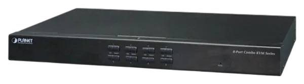 Planet IKVM-210-08 8-Port Combo IP KVM Switch: Up to 64 computers, On Screen Display (OSD), Quick View Setting (QVS), Hotkey, Stackable, 1U rack-mount, Multipla