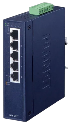 PLANET Industrial 4-Port GE Switch + Port 100/1000X SFP PLANET Industrial 4-Port GE Switch + Port 100/1000X SFP