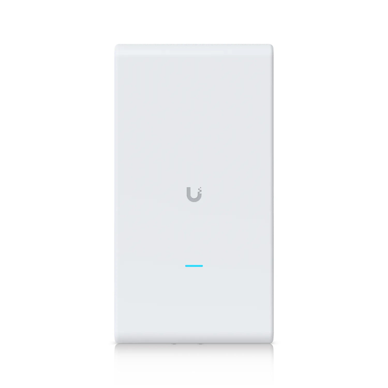 Pack Ubiquiti UniFi AP AC Mesh 5 sans PoE-Injecteur, point d’accès blanc rectangulaire avec logo gris et voyant LED bleu