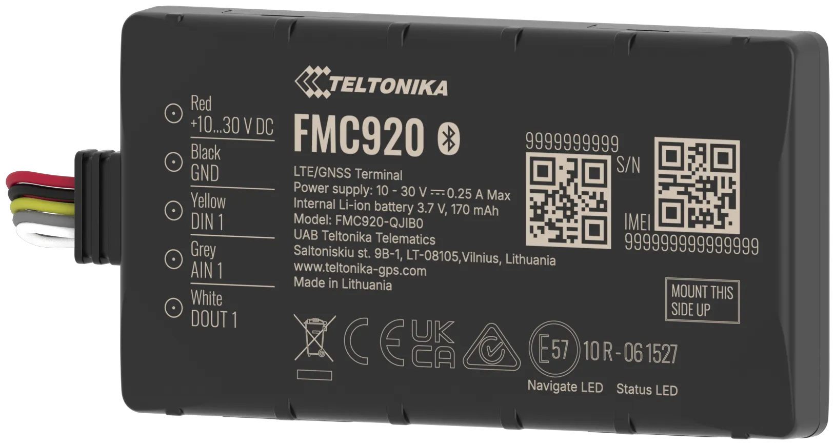 TELTONIKA TELEMATICS FMC920 4G LTE Cat 1 Tracker Quectel EMEA