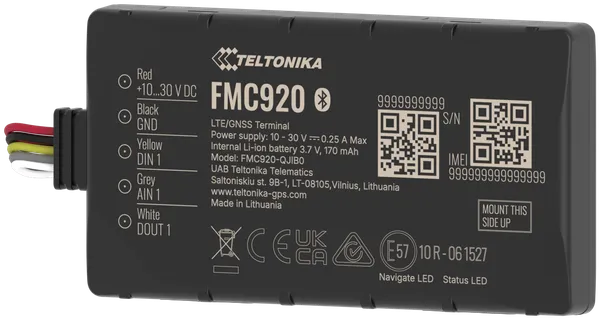 TELTONIKA TELEMATICS FMC920 4G LTE Cat 1 Tracker Quectel EMEA