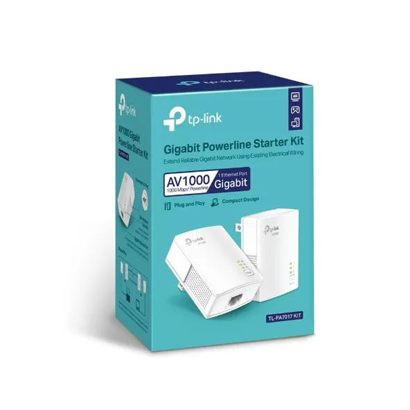 TP-Link TL-PA7017 KIT AV1000 Gigabit Powerline Starter Kit TP-Link TL-PA7017 KIT AV1000 Gigabit Powerline Starter Kit