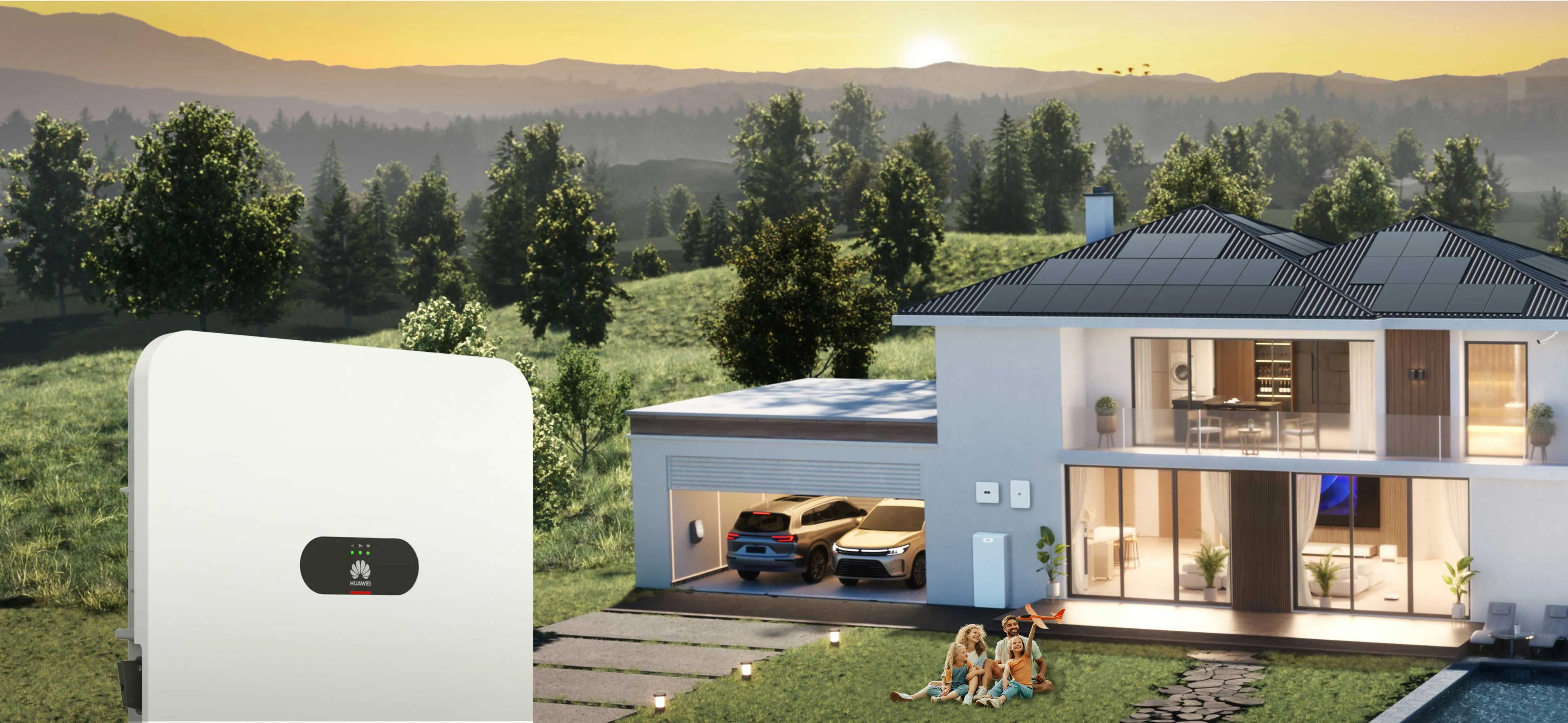 Inverter Huawei 3,68kW, hybrid, single-phase, 2 mppt, no display, wifi