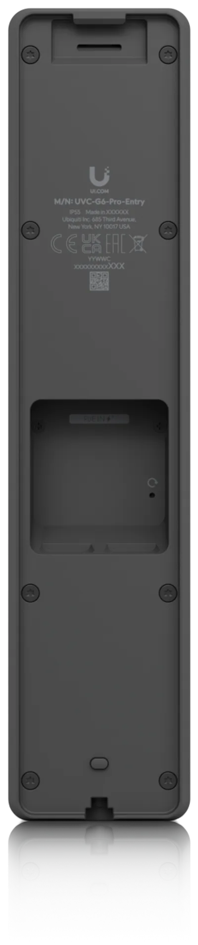 Ubiquiti UniFi G6 Pro Entry • Video Doorbell • 12MP • max. 20 FPS • IR • IP55 • PoE at • black • UVC-G6-Pro-Entry