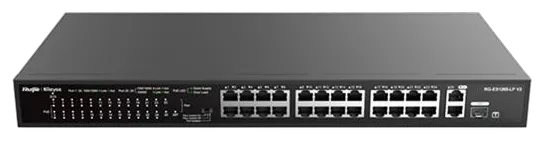 Reyee 24-Port 10/100Mbps, 2x 1Gbit unmanaged Switch, PoE, 370W Reyee 24-Port 10/100Mbps, 2x 1Gbit unmanaged Switch, PoE, 370W