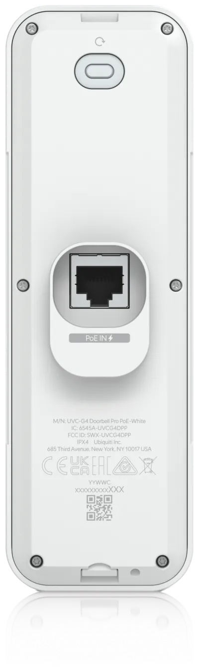Ubiquiti Unifi Protect G4 Doorbell Pro PoE Kit • Video • 2MP • max. 30 FPS • IR • IPX4 • PoE af • white • UVC-G4 Doorbell Pro PoE Kit-White