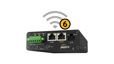 MAX Transit Duo Pro, задняя панель чёрного роутера с клеммником, светодиодами, портами LAN/WAN, USB-C и разъёмом питания на
