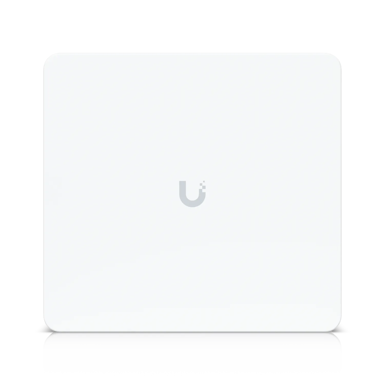 Ubiquiti Access Hub Enterprise Grade weißes Netzwerkgerät mit abgerundeten Ecken und U-Logo für professionelle Ubiquiti Access Hub Enterprise Grade weißes Netzwerkgerät mit abgerundeten Ecken und U-Logo für professionelle