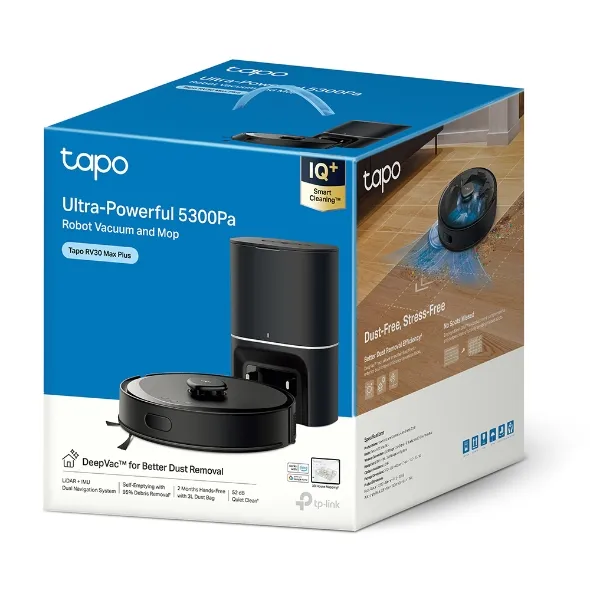 TP-Link Tapo RV30 Max Plus weiß 5300Pa Saugrob. m. Wischfunkt.