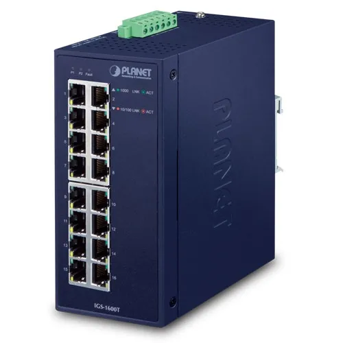 PLANET Industrial 16-Port 10/100/1000T + 2-Port 1000X SFP PLANET Industrial 16-Port 10/100/1000T + 2-Port 1000X SFP