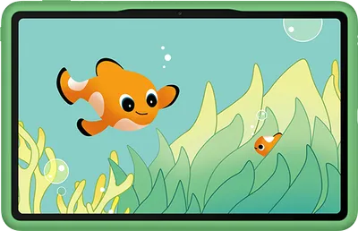 Huawei MatePad 11.5 PaperMatte Edition mit Tastatur und M-Pencil 3 in grüner Ausführung zeigt bunte Clownfisch-Illustration Huawei MatePad 11.5 PaperMatte Edition mit Tastatur und M-Pencil 3 in grüner Ausführung zeigt bunte Clownfisch-Illustration