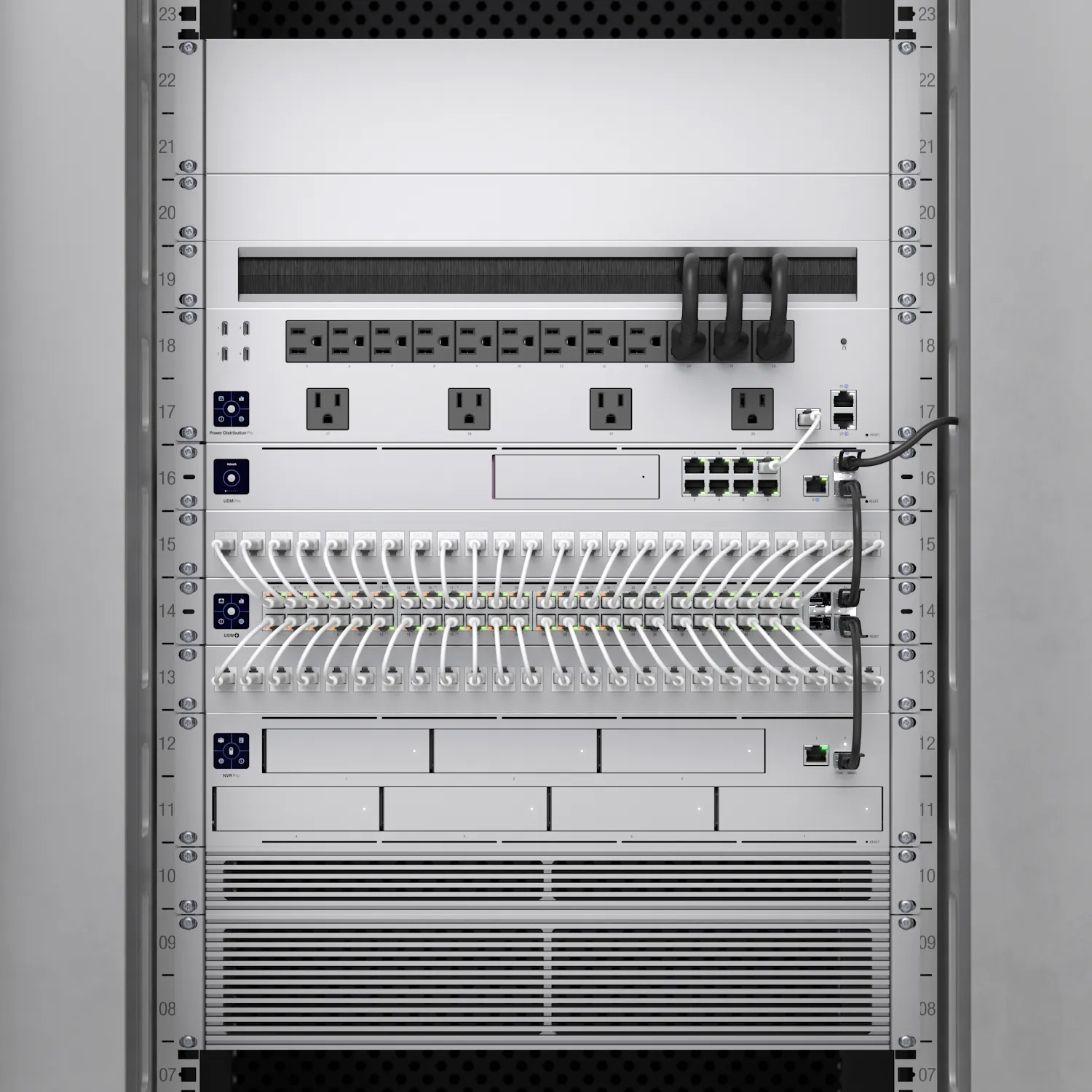 Ubiquiti Rack mount 1U brush panel