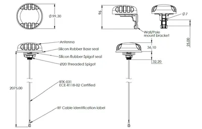 Poynting · Antennen · 5G/LTE · KFZ · A-PUCK-0004-V2-01 · SMA (M) · KFZ/GPS 6dbi Antenna 2x LTE/1x GPS 2m SMA-M Kabel "Schwarz" PUCK-4 Poynting · Antennen · 5G/LTE · KFZ · A-PUCK-0004-V2-01 · SMA (M) · KFZ/GPS 6dbi Antenna 2x LTE/1x GPS 2m SMA-M Kabel "Schwarz" PUCK-4