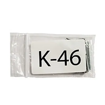 Punto de acceso MikroTik RBcAP2nD con tornillos plateados y tarjeta K-46 en bolsa transparente para instalación en pared o