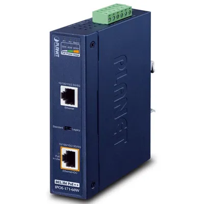 PLANET Industrial Single-Port 10/100/1000Mbps Ultra PoE 60W