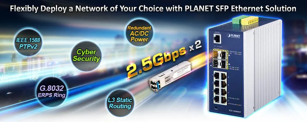 PLANET Industrial 8-Port 10/100/1000T + 4-Port 100/1000X PLANET Industrial 8-Port 10/100/1000T + 4-Port 100/1000X