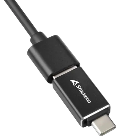 Sharkoon USB-Hub 3xUSB3.2 1xRJ45 45cm Kabel Aluminium schwar