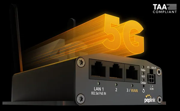 Peplink MAX BR1 Mini 5G Router mit redundanten SIM-Steckplätzen
