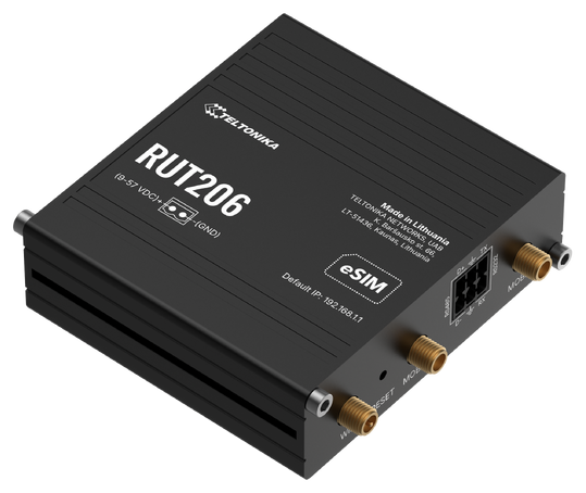 Teltonika RUT206 Kompakter 4G/LTE-Industrierouter mit RS232/RS485 und PoE